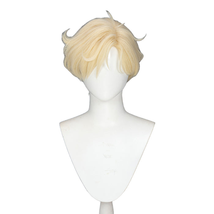 【Ready For Ship】Dokidoki Anime Cosplay Wig Short Curly Blonde Hair