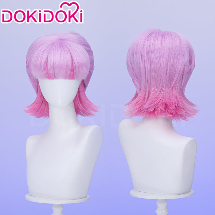 【Ready For Ship】DokiDoki Anime Cosplay Wig Short Straight Light Purple Pink Hair