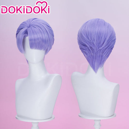 【Ready For Ship】DokiDoki Anime Cosplay Wig Short Straight Purple Hair