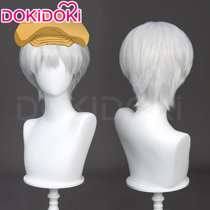 【Ready For Ship】DokiDoki Anime  Cosplay  Wig Short Straight Silver Hair