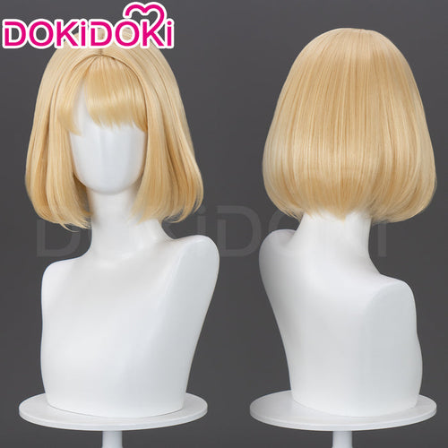 【Ready For Ship】DokiDoki Anime  Cosplay  Wig Short Straight Yellow Hair
