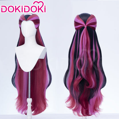 【Ready For Ship】DokiDoki Anime Cosplay Women Wig Long Curly Purple Pink Red Black Hair