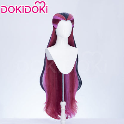 【Ready For Ship】DokiDoki Anime Cosplay Women Wig Long Curly Purple Pink Red Black Hair