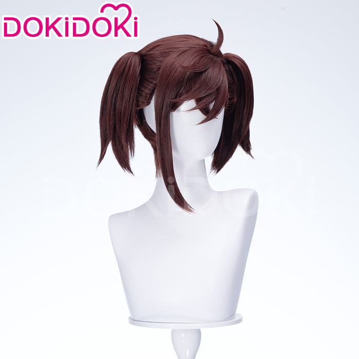 【Ready For Ship】DokiDoki Anime DDD Cosplay Wig Women Brown Short Twintails Maid  Hair