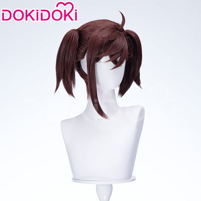 【Ready For Ship】DokiDoki Anime DDD Cosplay Wig Women Brown Short Twintails Maid  Hair
