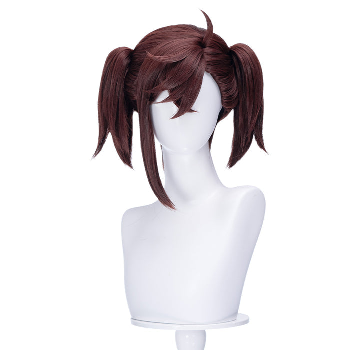 【Ready For Ship】DokiDoki Anime DDD Cosplay Wig Women Brown Short Twintails Maid  Hair