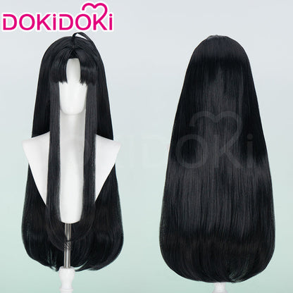【Ready For Ship】DokiDoki Anime GIRLS BAND CRY Cosplay Awa Subaru Wig Long Straight Black Hair GBC