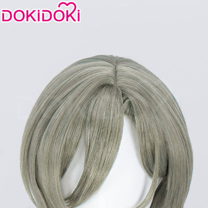 【Ready For Ship】DokiDoki Anime GIRLS BAND CRY Cosplay Rupa Wig Short Straight Gray Olive Hair GBC