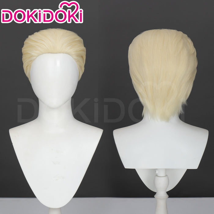 【Ready For Ship】DokiDoki Anime Hetalia: Axis Powers Cosplay Ludwig Wig Short Blonde Hair Slick Back APH