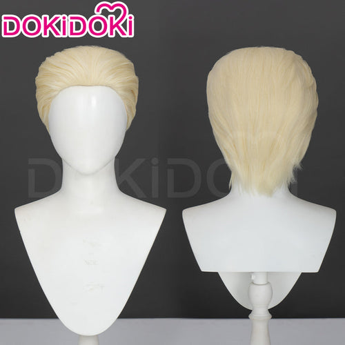 【Ready For Ship】DokiDoki Anime Hetalia: Axis Powers Cosplay Ludwig Wig Short Blonde Hair Slick Back APH