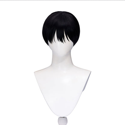 【Ready For Ship】DokiDoki Anime Manga The Summer Hikaru Died Cosplay Tsujinaka Yoshiki Wig Short Straight Black Hair