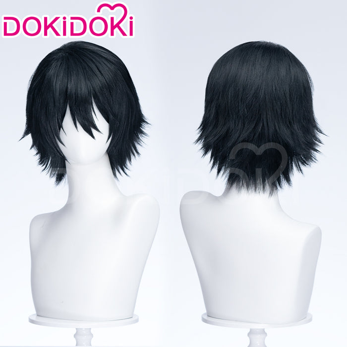 【Ready For Ship】DokiDoki Anime The Fragrant Flower Blooms with Dignity Cosplay Saku Natsusawa Wig Black Short