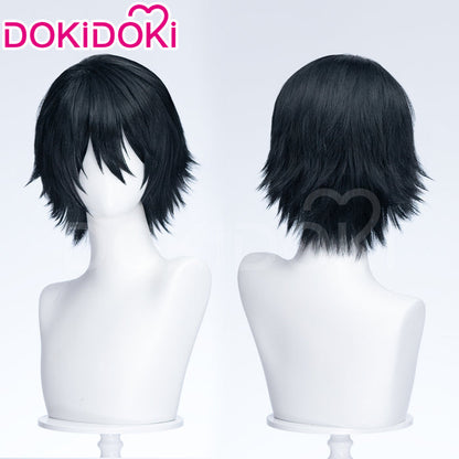 【Ready For Ship】DokiDoki Anime The Fragrant Flower Blooms with Dignity Cosplay Saku Natsusawa Wig Black Short