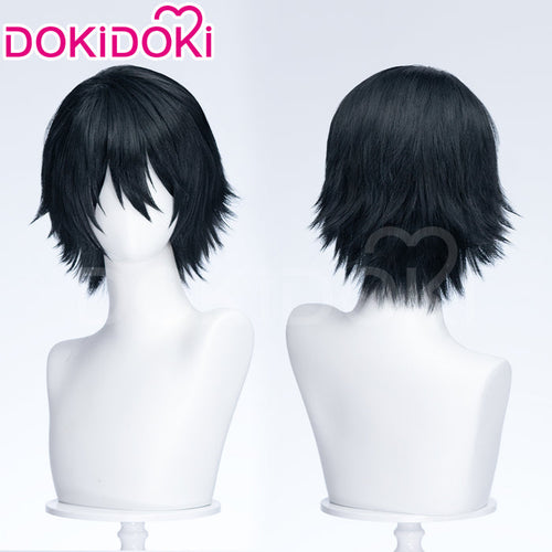 【Ready For Ship】DokiDoki Anime The Fragrant Flower Blooms with Dignity Cosplay Saku Natsusawa Wig Black Short