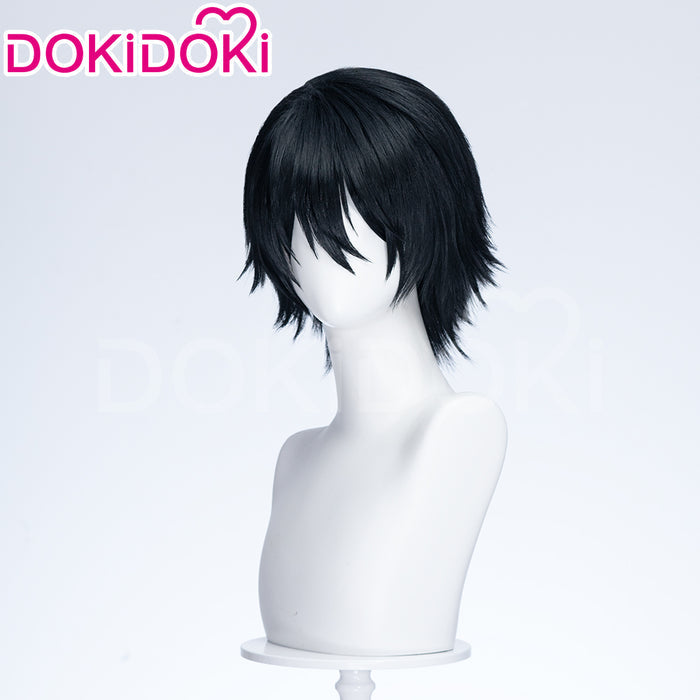 【Ready For Ship】DokiDoki Anime The Fragrant Flower Blooms with Dignity Cosplay Saku Natsusawa Wig Black Short
