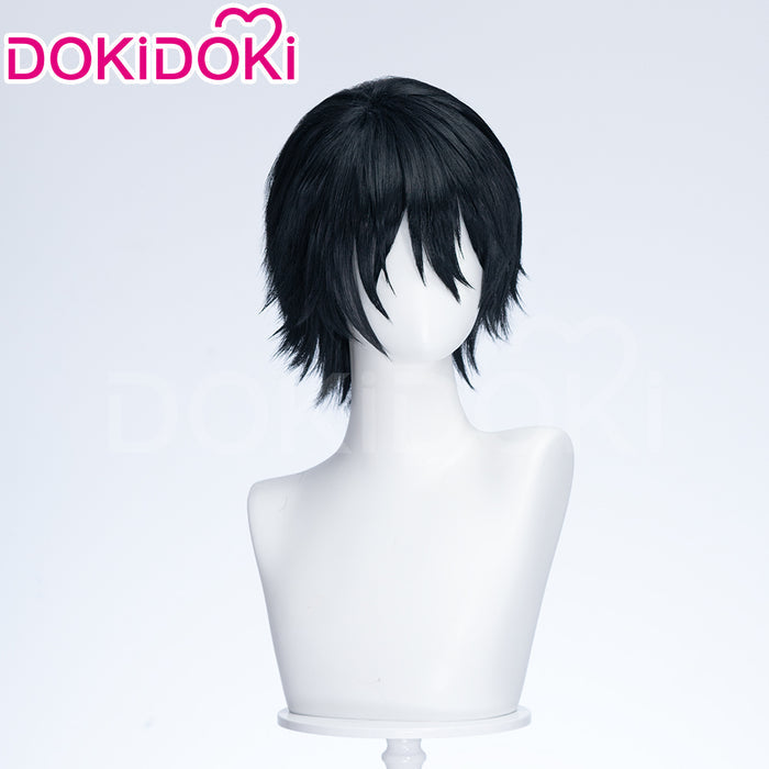 【Ready For Ship】DokiDoki Anime The Fragrant Flower Blooms with Dignity Cosplay Saku Natsusawa Wig Black Short
