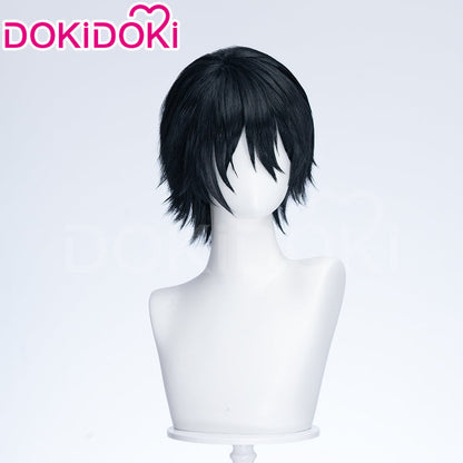 【Ready For Ship】DokiDoki Anime The Fragrant Flower Blooms with Dignity Cosplay Saku Natsusawa Wig Black Short