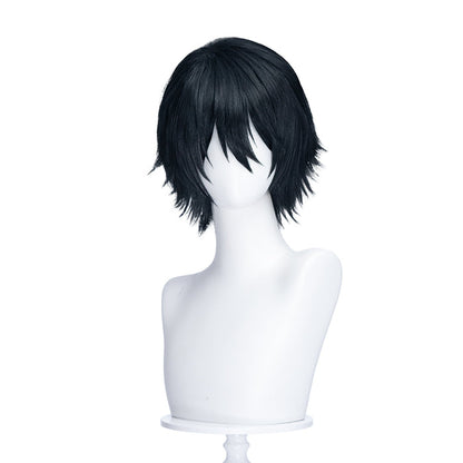 【Ready For Ship】DokiDoki Anime The Fragrant Flower Blooms with Dignity Cosplay Saku Natsusawa Wig Black Short
