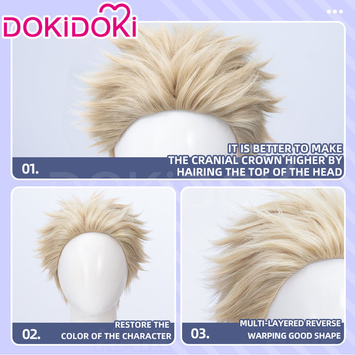 【Ready For Ship】DokiDoki Anime The Fragrant Flower Blooms with Dignity Cosplay Tsumugi Rintaro Wig Short Blonde Hair