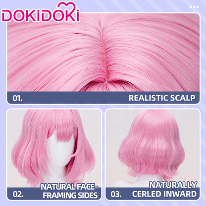 【Ready For Ship】DokiDoki Anime There's No Freaking Way I'll be Your Lover! Unless... Cosplay Renako Amaori Wig Pink Short