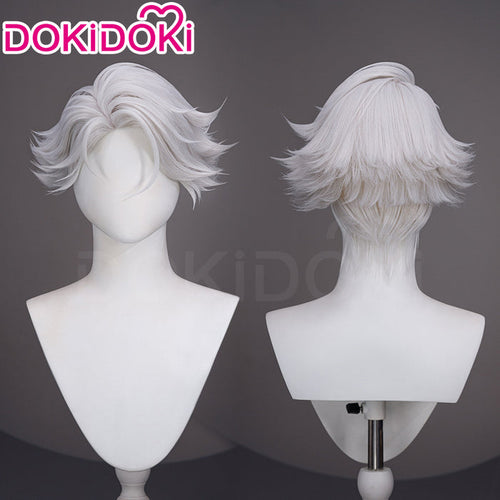 【Ready For Ship】DokiDoki Anime TO BE HERO X Cosplay NICE Wig Short Curly Silver Hair