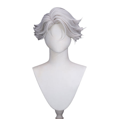 【Ready For Ship】DokiDoki Anime TO BE HERO X Cosplay NICE Wig Short Curly Silver Hair