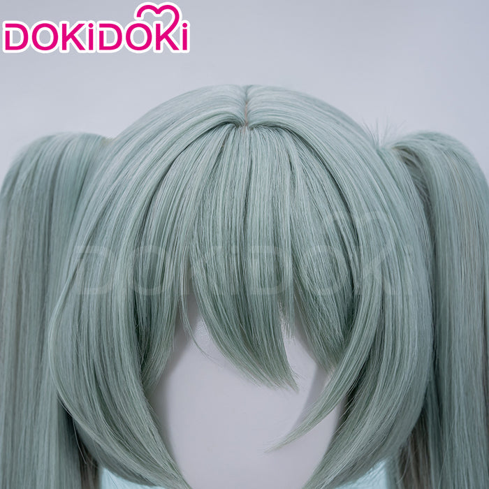 【Ready For Ship】DokiDoki Cosplay Wig Long Curly Dark Green Gradient Hair Twin Ponytails 39Culture 2023 Party