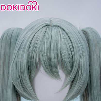 【Ready For Ship】DokiDoki Cosplay Wig Long Curly Dark Green Gradient Hair Twin Ponytails 39Culture 2023 Party