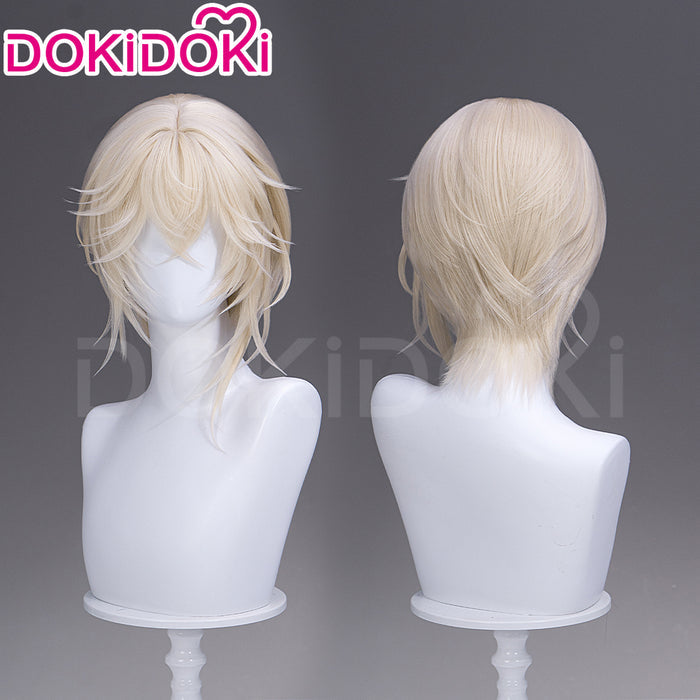 【Ready For Ship】DokiDoki Game Arknights Cosplay Executor the Ex Foedere Wig Short Straight Light Golden Hair