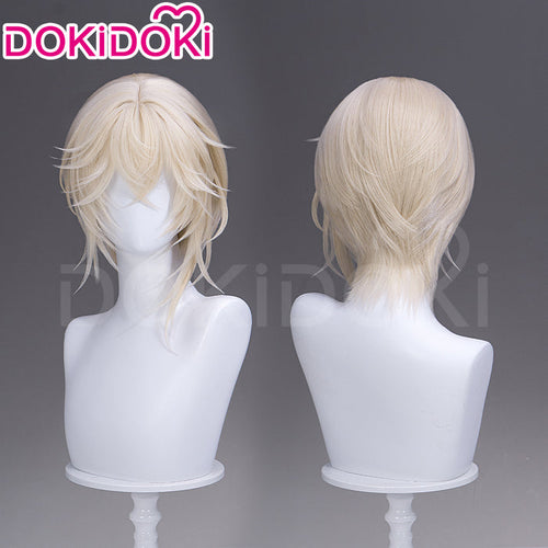 【Ready For Ship】DokiDoki Game Arknights Cosplay Executor the Ex Foedere Wig Short Straight Light Golden Hair