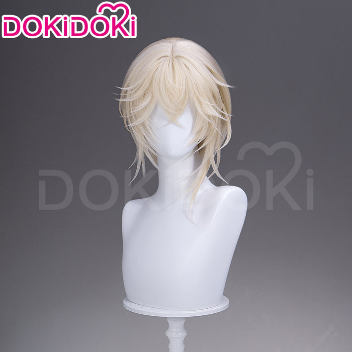 【Ready For Ship】DokiDoki Game Arknights Cosplay Executor the Ex Foedere Wig Short Straight Light Golden Hair