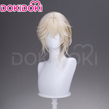 【Ready For Ship】DokiDoki Game Arknights Cosplay Executor the Ex Foedere Wig Short Straight Light Golden Hair