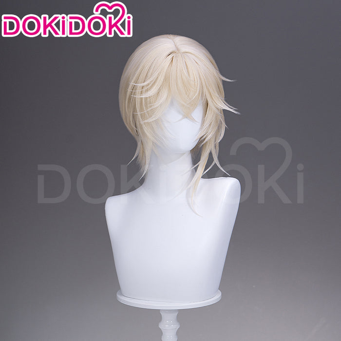 【Ready For Ship】DokiDoki Game Arknights Cosplay Executor the Ex Foedere Wig Short Straight Light Golden Hair
