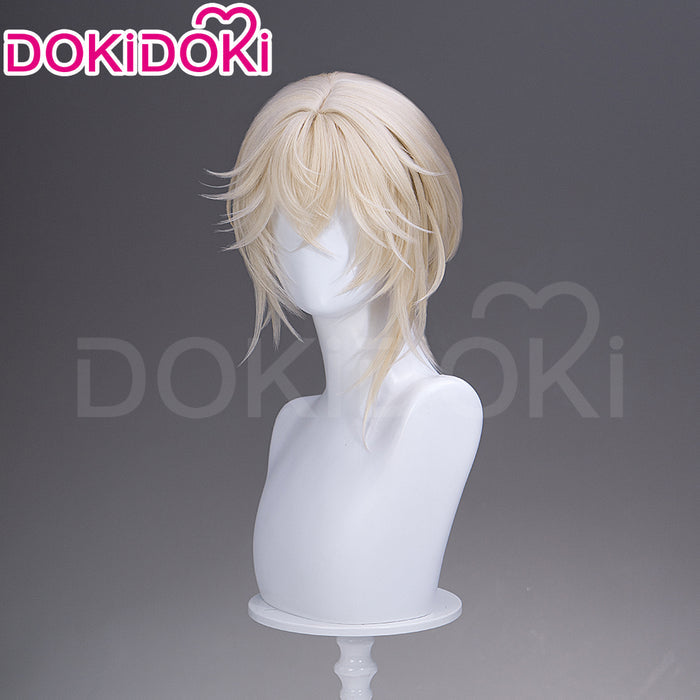 【Ready For Ship】DokiDoki Game Arknights Cosplay Executor the Ex Foedere Wig Short Straight Light Golden Hair