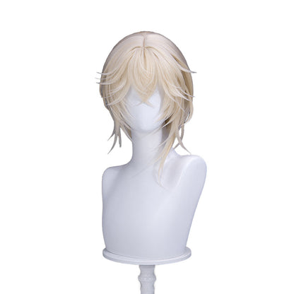 【Ready For Ship】DokiDoki Game Arknights Cosplay Executor the Ex Foedere Wig Short Straight Light Golden Hair