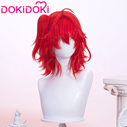 【Ready For Ship】DokiDoki Game Arknights Cosplay Exusiai the New Covenant Wig Short Red