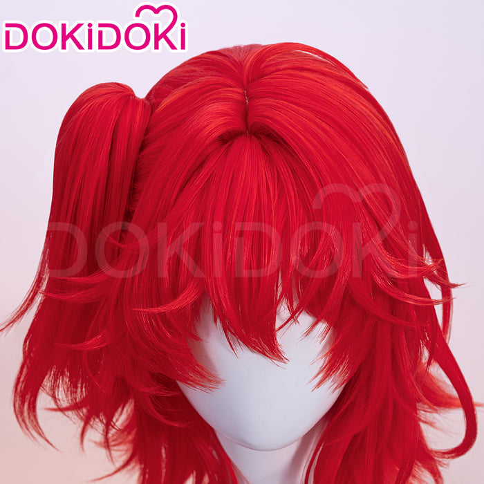 【Ready For Ship】DokiDoki Game Arknights Cosplay Exusiai the New Covenant Wig Short Red