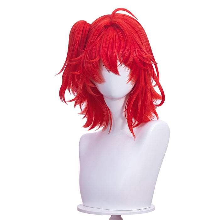 【Ready For Ship】DokiDoki Game Arknights Cosplay Exusiai the New Covenant Wig Short Red