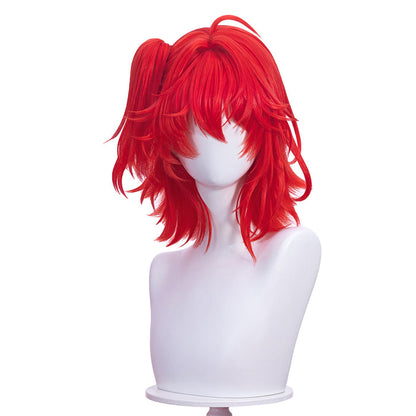 【Ready For Ship】DokiDoki Game Arknights Cosplay Exusiai the New Covenant Wig Short Red