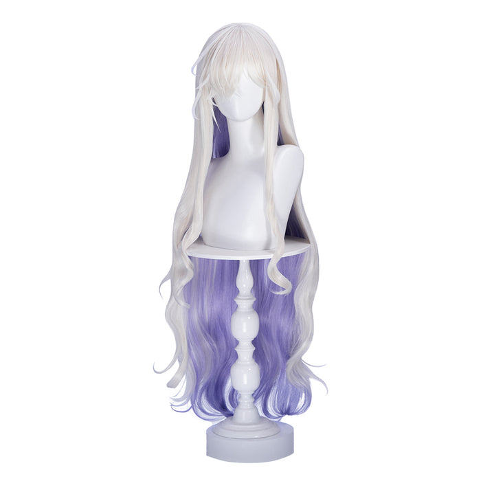 【Ready For Ship】DokiDoki Game Arknights Cosplay Necrass Wig Long Curly Silver Purple Hair