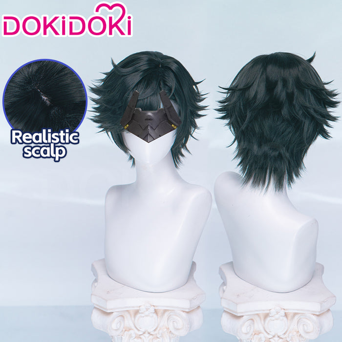 【Ready For Ship】DokiDoki Game Arknights: Endfield Cosplay Endministrator Male Wig Short Black Hair