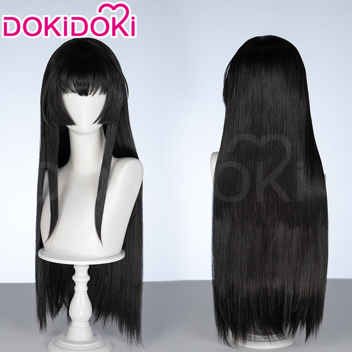【Ready For Ship】DokiDoki Game BanG Dream! Girls Band Party! Cosplay Shirokane Rinko Wig Long Straight Black Hair Roselia