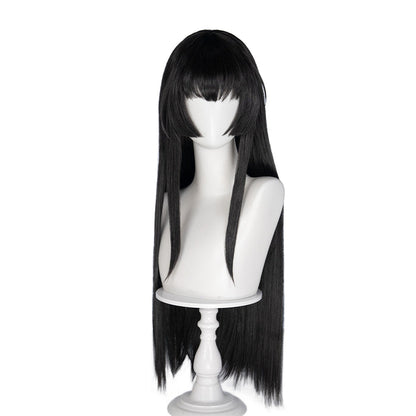【Ready For Ship】DokiDoki Game BanG Dream! Girls Band Party! Cosplay Shirokane Rinko Wig Long Straight Black Hair Roselia