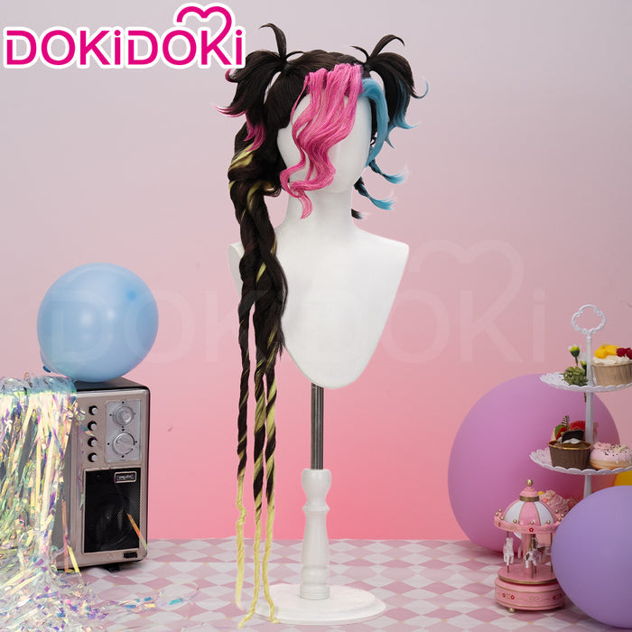 【Ready For Ship】DokiDoki Game Cosplay Lovestruck Wig Long Black Blue Pink Hair Valentine's Day 2025