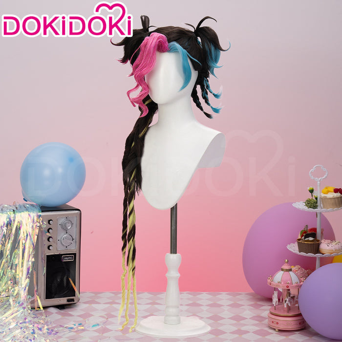 【Ready For Ship】DokiDoki Game Cosplay Lovestruck Wig Long Black Blue Pink Hair Valentine's Day 2025