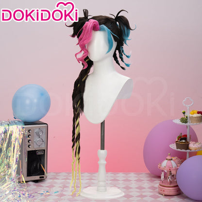 【Ready For Ship】DokiDoki Game Cosplay Lovestruck Wig Long Black Blue Pink Hair Valentine's Day 2025