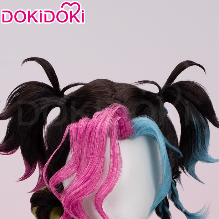 【Ready For Ship】DokiDoki Game Cosplay Lovestruck Wig Long Black Blue Pink Hair Valentine's Day 2025