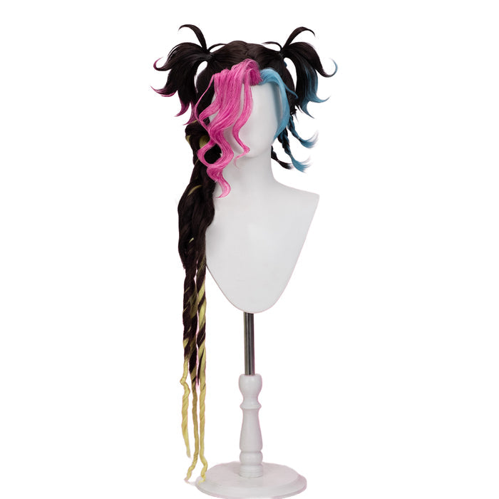 【Ready For Ship】DokiDoki Game Cosplay Lovestruck Wig Long Black Blue Pink Hair Valentine's Day 2025
