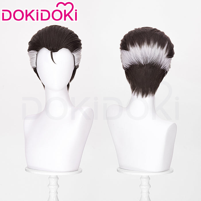【Ready For Ship】DokiDoki Game Cosplay Men Wig Black Accent Dyeing