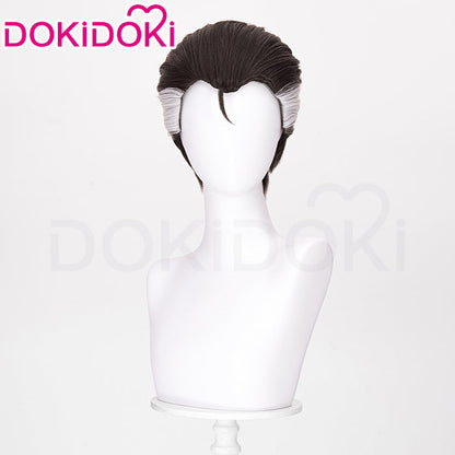 【Ready For Ship】DokiDoki Game Cosplay Men Wig Black Accent Dyeing